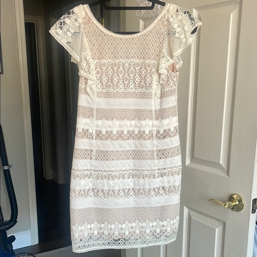 Elegant White Lace Dress